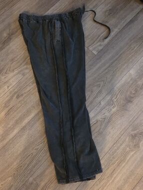 Men's Black Drawstring Casual Pants